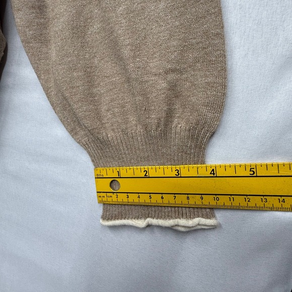 Scotch Soda Amsterdam Women's Beige Cardigan V Neck Button‎ Front Knit Size XXL - Picture 9 of 17